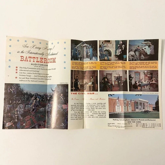 Vintage Battle of Gettysburg Pennsylvania Diorama and Museum Brochures Pamphlets - Picture 5 of 12